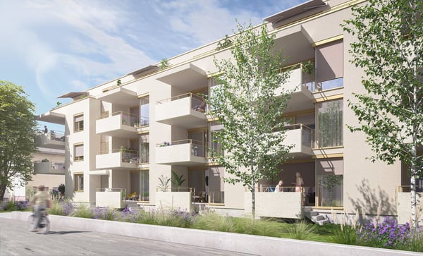 Moderne 1.5-Zimmer-Neubau-Wohnung mit Balkon und/oder Gartenanteil in Biel/Bienne 1