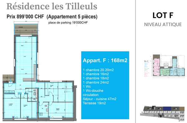 Promotion Les TILLEULS en PPE Magnifique appartement de 1 pièces dans un immeuble neuf en attique 5