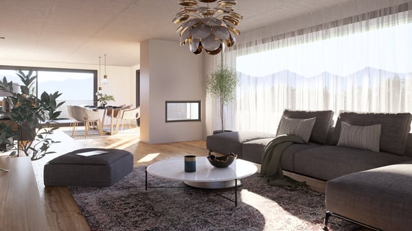 Luxuriöse, exklusive 1.5-Zimmer-Dachwohnung in Murten - Blick über die Dächer von Murten 5
