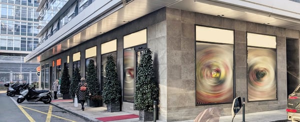 A louer: Genève Mont-Blanc - Superbe Arcade d'angle, 7 vitrines, 2 entrées clients 2