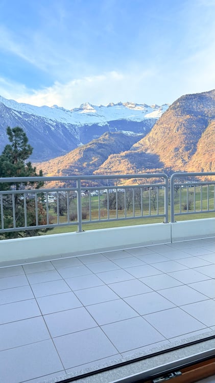 Grosszügige 1.5-Zimmer-Wohnung mit Balkon und schöner Aussicht in Ried-Brig 1