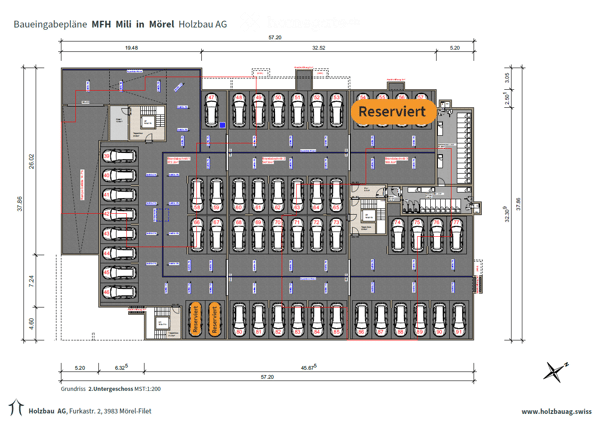 Tiefgaragenplatz im Neubau MFH «Mili» in Mörel