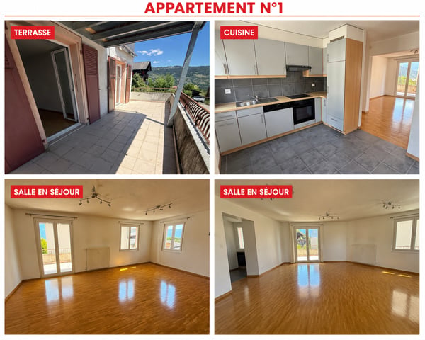 Deux appartements de 85 m² à louer – Centre du village de Saint-Romain 3