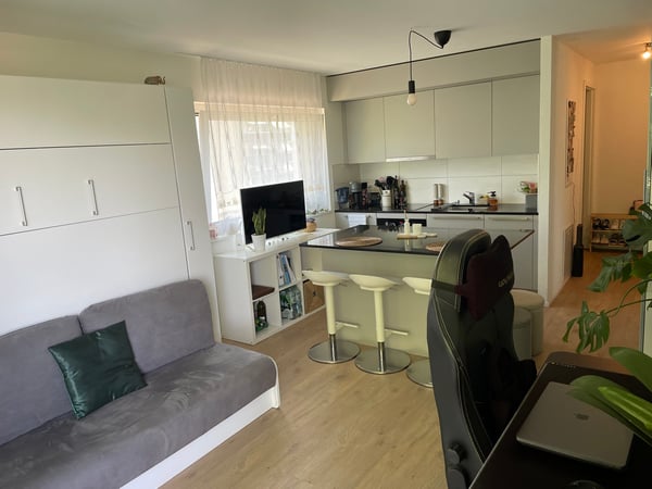 Studio meublé moderne avec balcon à Lausanne – Rte Plaines-du-Loup 5