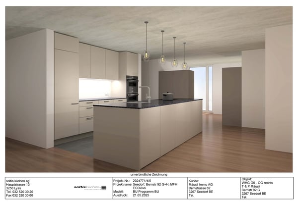 Moderne 4.5-Zimmer-Neubauwohnung mit Balkon, Laubengang und schöner Aussicht in Seedorf BE 7