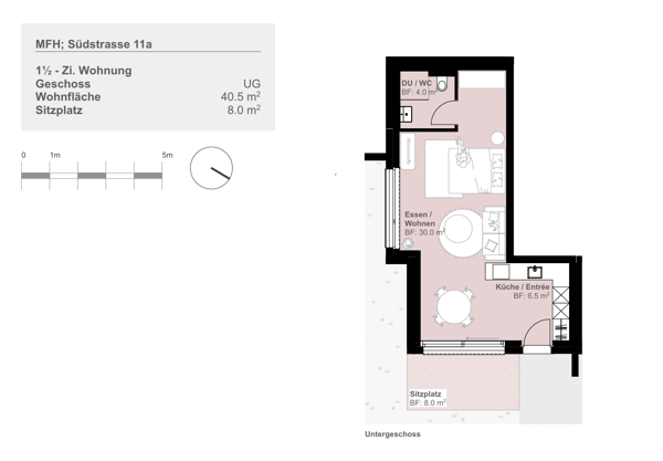 Modernes Studio mit Sitzplatz in Thalwil – Nachhaltiger Neubau 2
