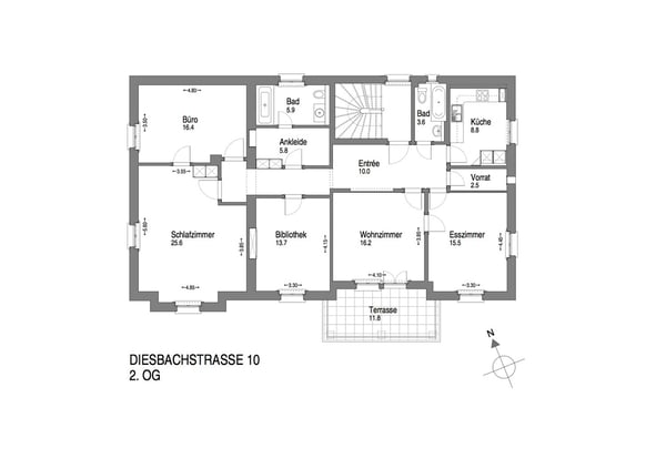 Wunderschöne 5.5-Zimmer-Wohnung im 2. Stock eines historischen Gebäudes 6