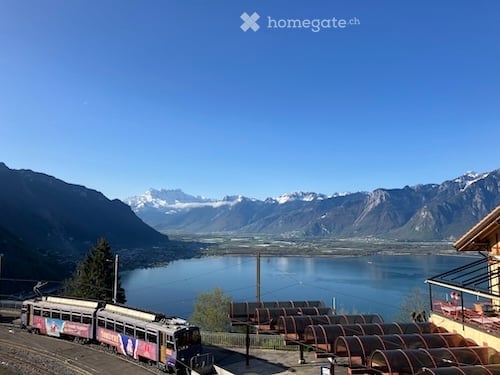 Dans la nature, appartement rénové à neuf, belle vue, 2 terrasses, jardin, hauts de Montreux 2