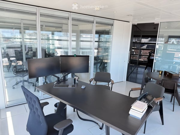 Bureau d'exception à Genève — immense terrasse, vue Jet d'Eau, clé en main, mobilier disponible 23