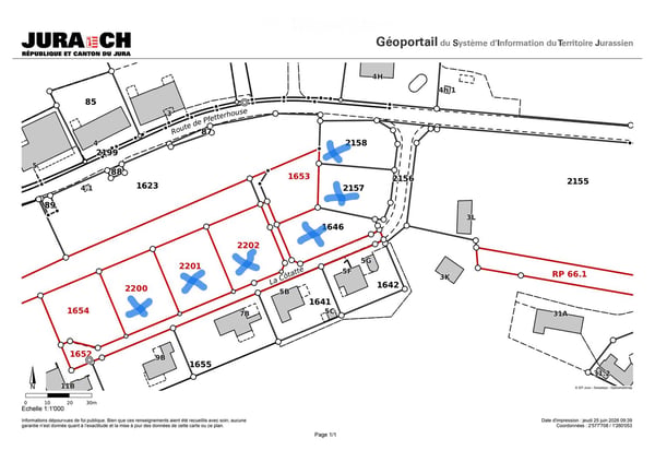 Terrain à bâtir viabilisé CHF 60.-m² avec belle vue à Basse-Vendline 3