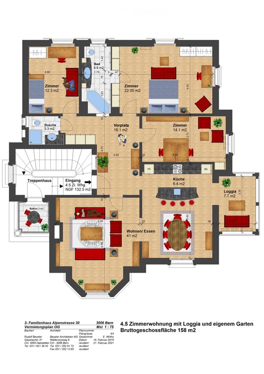 Villenquartier Kirchenfeld, stilvolle 4.5-Zimmer-Wohnung mit Garten 14