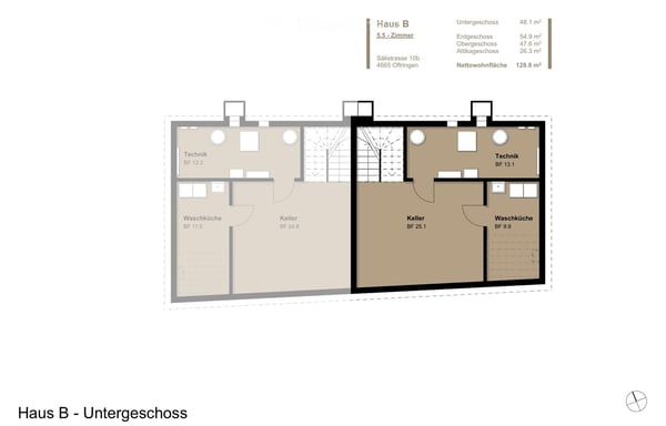 Modernes 5.5-Zimmer-Doppelhaus mit Attika-Terrasse und Garten – Neubau in Oftringen 14
