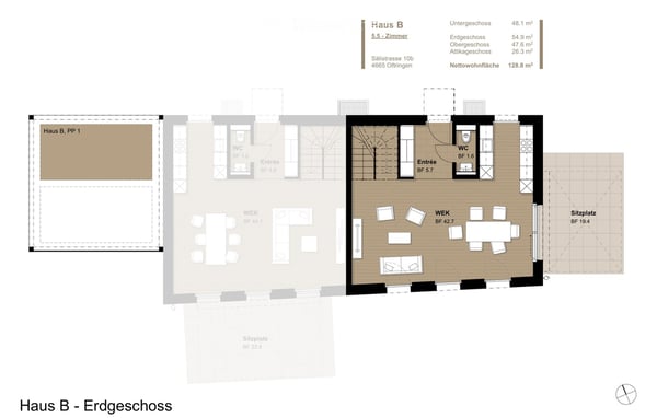 Modernes 5.5-Zimmer-Doppelhaus mit Attika-Terrasse und Garten – Neubau in Oftringen 12