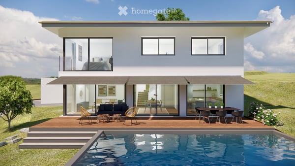 Neuf - Villa contemporaine 5,5 pièces à construire – Vue lac & permis obtenu 2