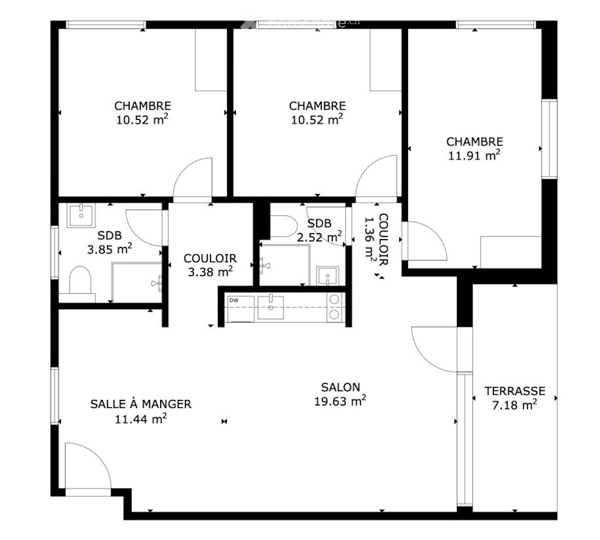 RARE SUR LE MARCHE - Chalet contemporain 4 pièces 14