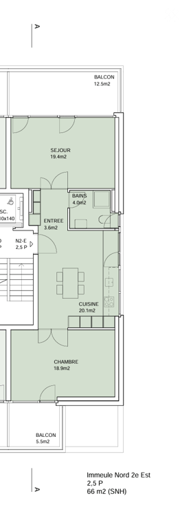 Appartements neufs de 2.5 pièces avec deux balcons à Peseux/NE, parking inclus. 33