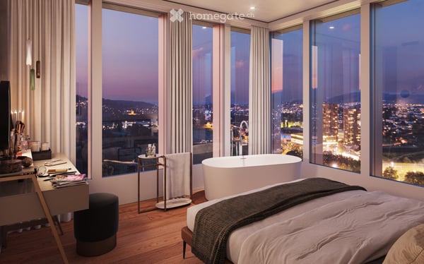 Traumhafte 3.5-Zimmer-Wohnung (mit Option auf 4.5) im Skylevel Pilatustower 7