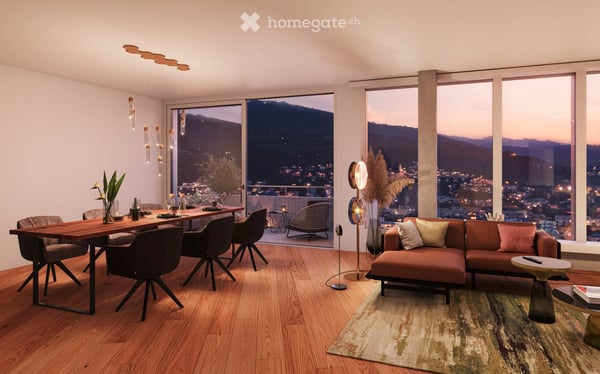 Traumhafte 3.5-Zimmer-Wohnung (mit Option auf 4.5) im Skylevel Pilatustower 4