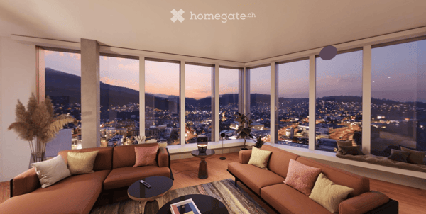 Traumhafte 3.5-Zimmer-Wohnung (mit Option auf 4.5) im Skylevel Pilatustower 8