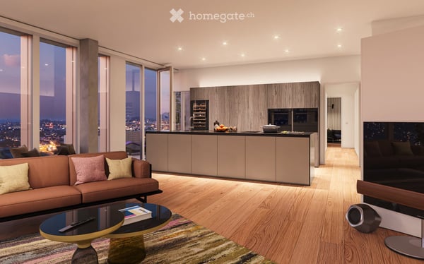 Traumhafte 3.5-Zimmer-Wohnung (mit Option auf 4.5) im Skylevel Pilatustower 5