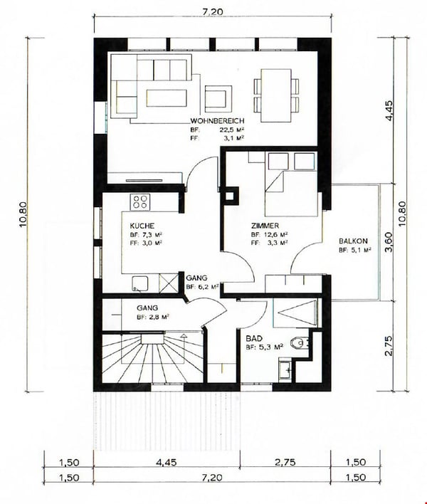 Moderne 2.5-Zimmer-Dachwohnung mit Balkon an zentraler Lage 12