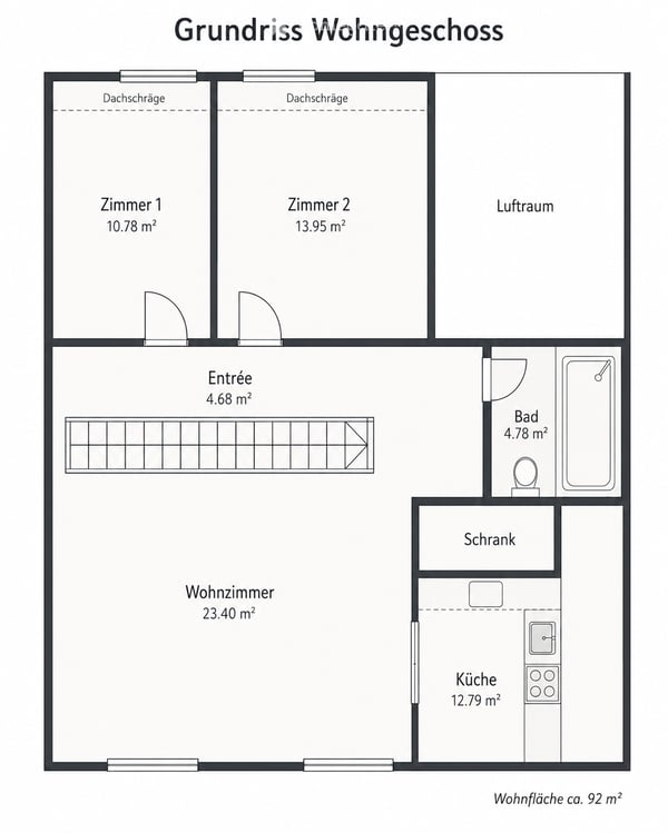 Charmante 3.5-Zimmer-Maisonette-Dachwohnung mit Galerie in Safnern. Sofort verfügbar! 12