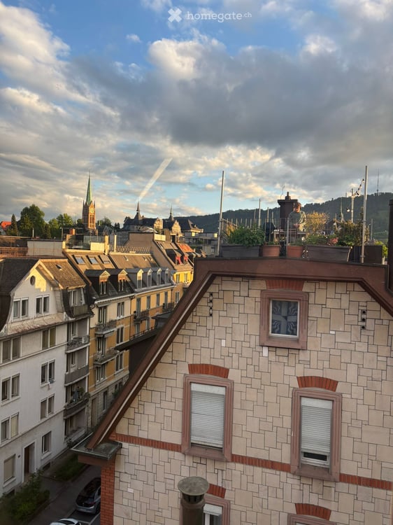 Bright and charming furnished 2.5-room attic apartment with beautiful views towards the Uetliberg 2