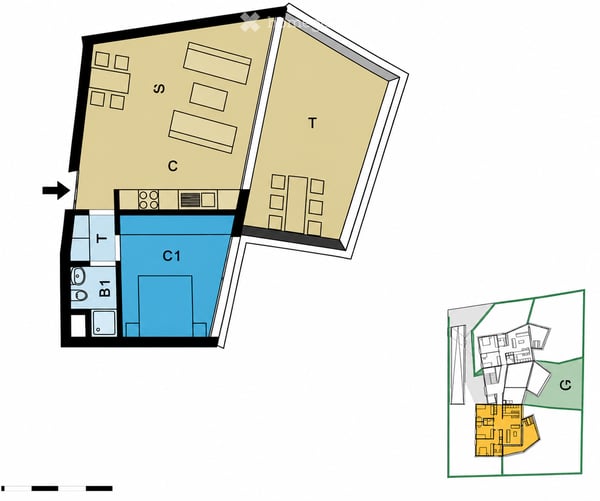 Zweitwohnsitz 2,5-Zimmer-Terrassenwohnung in Losone 3