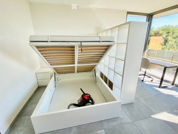 Grand studio moderne meublé avec superbe terrasse - 3ème étage - vue dégagée verdure et montagnes 4