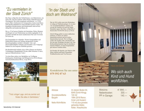 modernes 5-Zimmer-Reihenhaus am Waldrand in Zürich-Höngg - ruhig und stadtnah 5