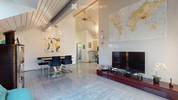 4.5-Room Attic Apartment with Winter Balcony, AC & View in Hünenberg 6