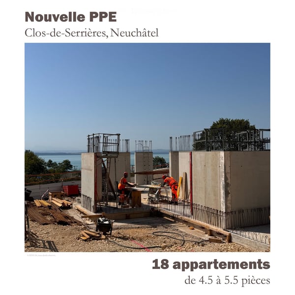 Appartement neuf de 4.5 pièces avec vue et balcon à Neuchâtel