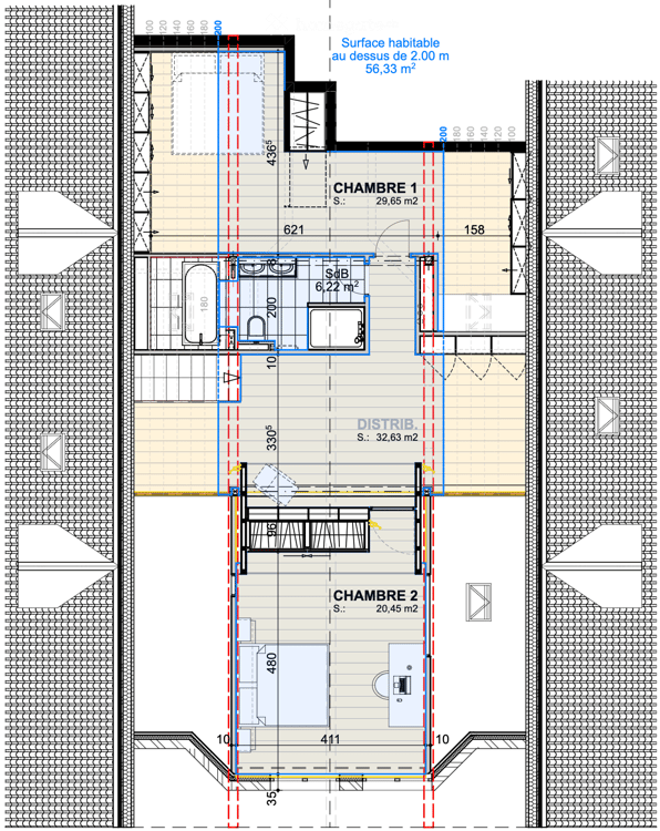 Duplex 5,5 pièces, 231 m² — séjour de 90 m², suite, garage 6 véhicules 18