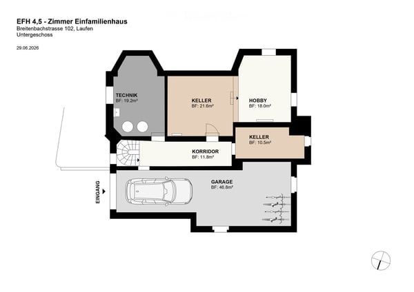 5.5-Zimmer-Einfamilienhaus in Laufen – grosse Gartenfläche 15