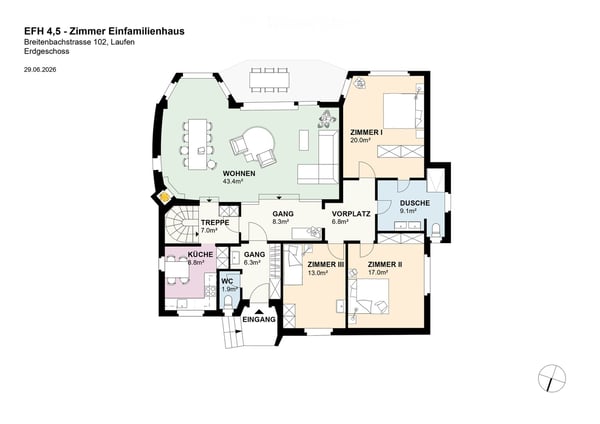 5.5-Zimmer-Einfamilienhaus in Laufen – grosse Gartenfläche 14