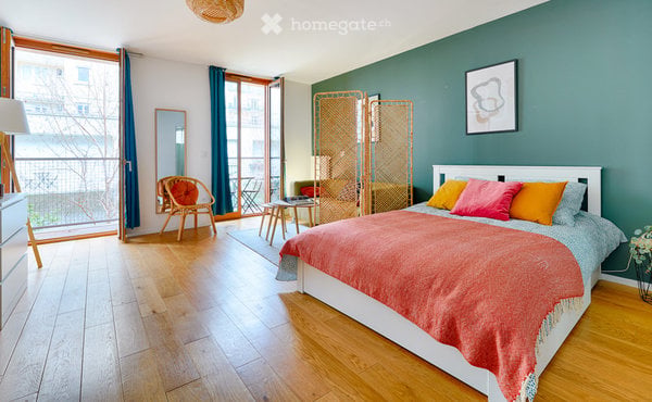 Studio meublé avec balcon et vue agréable – Rue de Vermont, Genève 6
