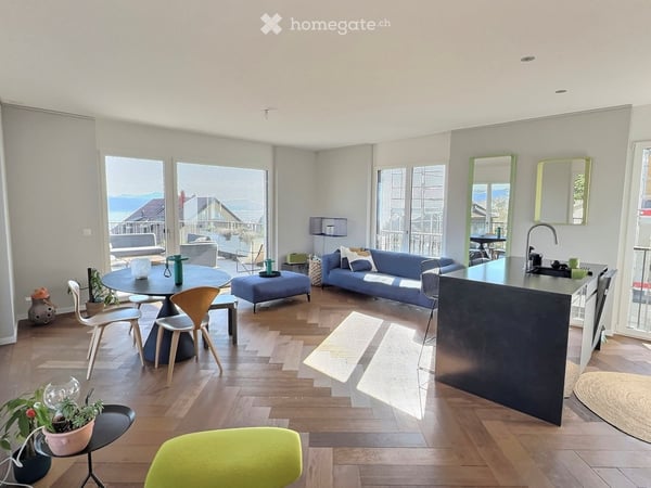 Exceptionel 3.5 pièeces en attique, matériaux haut de gamme — vue lac Léman et Alpes, Pully 3