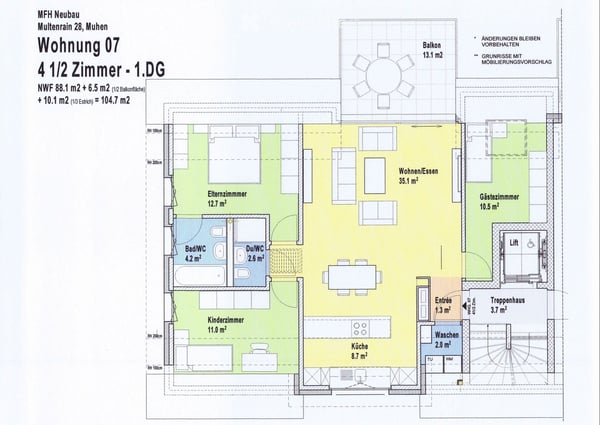 Helle moderne 4.5 Dachgeschoss-Zimmerwohnung mit hochwertiger Ausstattung 12