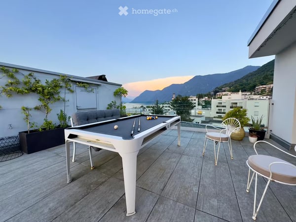 Stunning 2.5-Room Attic Apartment with Panoramic Lake & Mountain Views in Paradiso 3