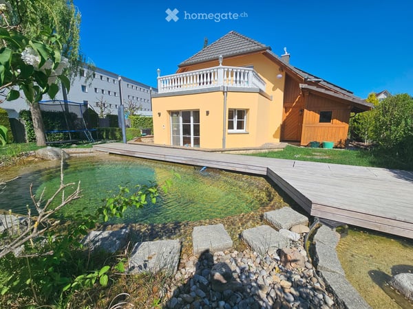 charmantes 6,5-Zimmer-Einfamilienhaus mit Naturschwimmteich / maison 6,5 pièces - piscine naturelle 1
