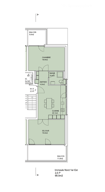 Appartement neuf de 2.5 pièces avec deux balcons à Peseux/NE, parking inclus. 17