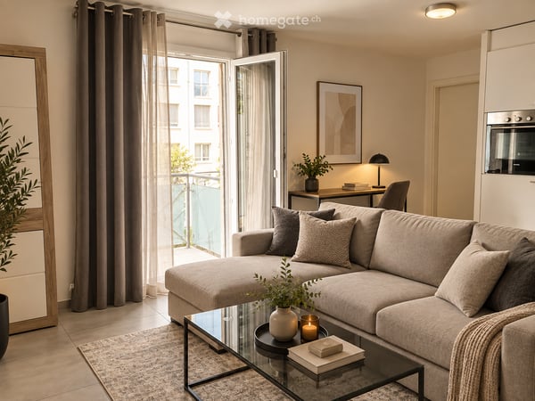 Appartement moderne de 2.5 pièces de 44m2 avec vue, rentabilité exceptionnelle de 17,1% annuelle
