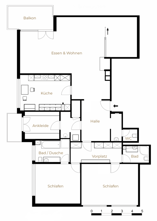 Geräumige 4.5-Zimmer-Wohnung mit herrlicher Aussicht 4