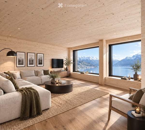 4-Zimmer-Neubauwohnung mit Seesicht, eigenem Eingang und Badeplatz