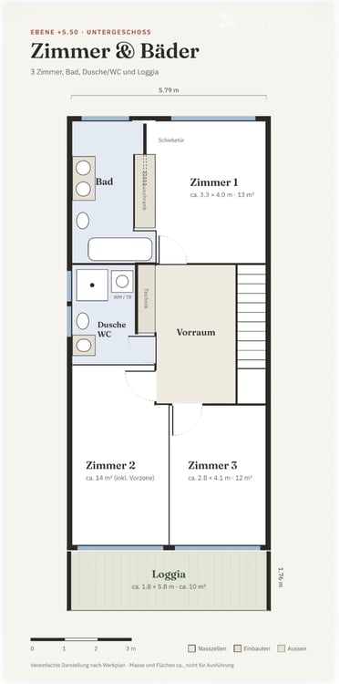 Duplex-/Maisonette-Wohnung mit Terrasse und Balkon 33