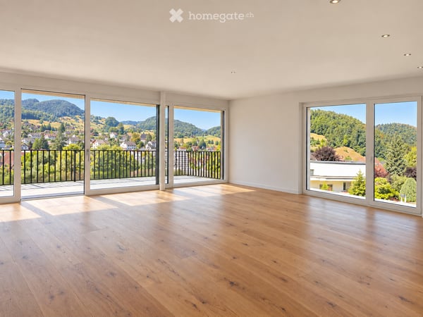 Einliegerwohnung mit weiter Aussicht ins Grüne als Erstbezug in Nunningen