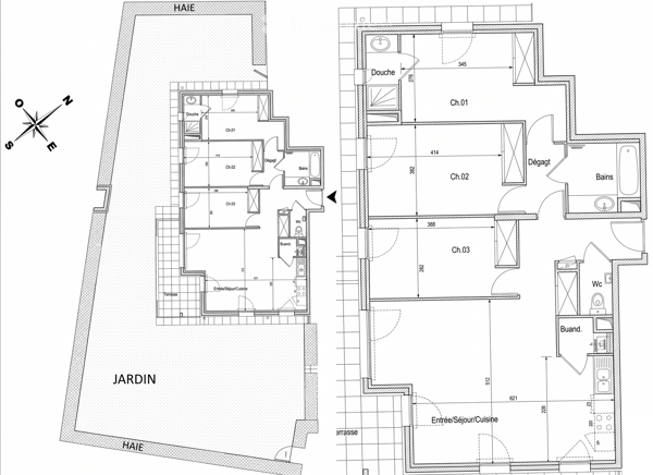 Ségny (France, Pays de Gex) – 4 pièces de plain-pied avec jardin 197 m² et 2 box 12