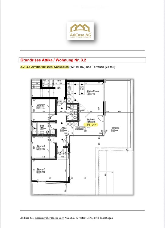 Zwei hochwertige 4.5-Zimmer-Neubau-Attikawohnungen mit grossen Terrassen in Konolfingen 13