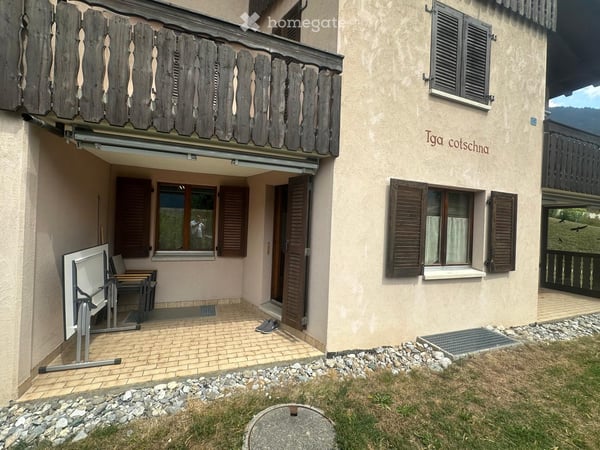 Gemütliche 1.5-Zimmer-Wohnung mit Terrasse und Garten in ruhiger Lage in Savognin 1