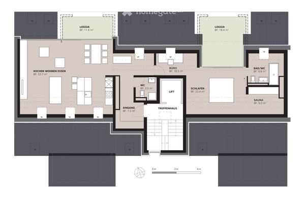 Lachen SZ – Möblierte Attikawohnung – Seesicht, Fitness, Sauna, Terrasse, Balkon, Ladestation 20